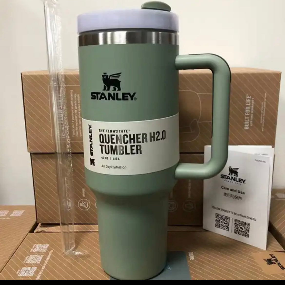 Stanley 40 oz Stainless Steel H2.0 FlowState Quencher Tumbler