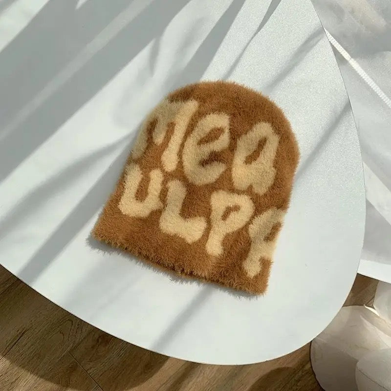 Winter Beanies Mea Culpas Furry Style Y2K Skullies Kpop Knitted Hat Cashmere