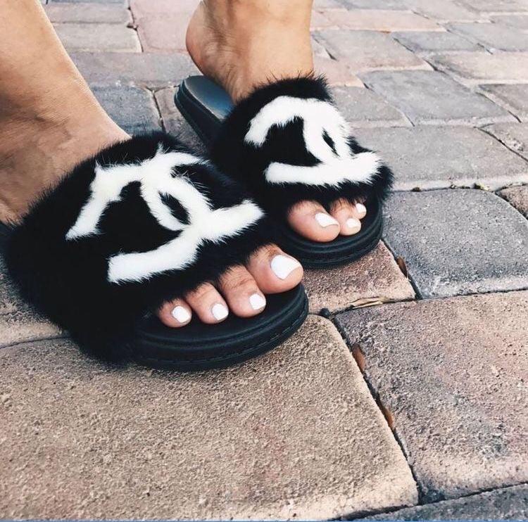 Coco inspired Mink Fur Slides - Bossy Collections